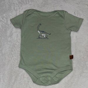 (3 for $10) Lila & Jack Green Dinosaur Baby Onesie bodysuit